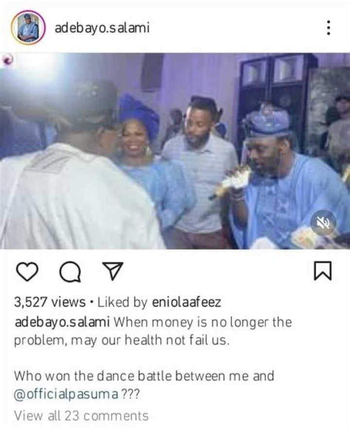 
Adebayo Salami Challenges Pasuma To A Dance Battle 