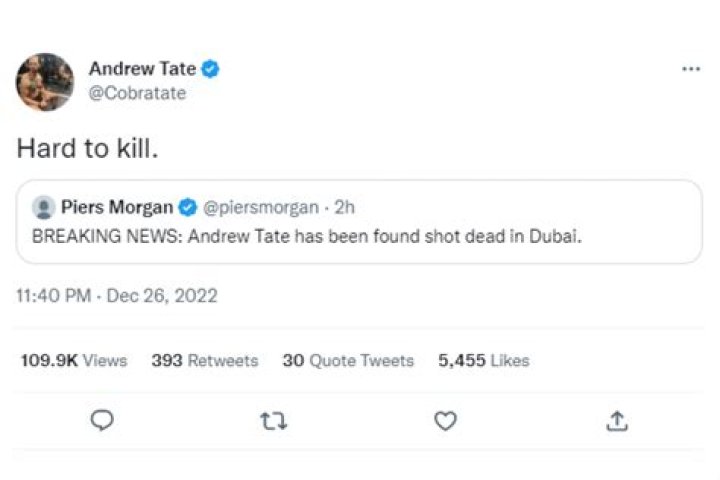 
Andrew Tate’s Twitter Account Says He Was ‘Attacked,’ Conflicting Reports Surfaced Regarding His Health 