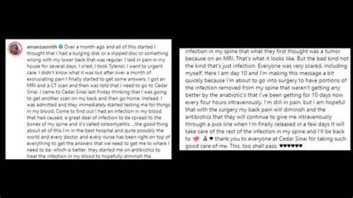 Does Amanza Smith have cancer? Health struggle explored amid concerning update