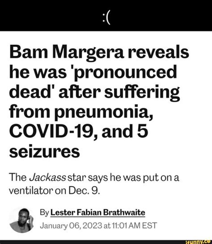 
“I Was Pronounced Dead” Bam Margera Reveals After Suffering Five Seizures 