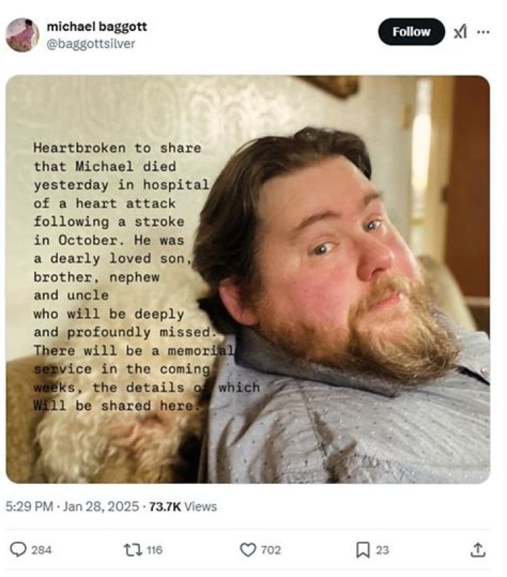 Michael Baggott Weight Loss And Wikipedia- Obituary And Health Condition Facts And Rumors