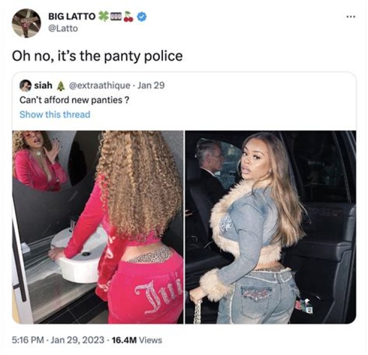 
“Take all my money bae”: Big Latto panties eBay listing sparks wild reactions online 