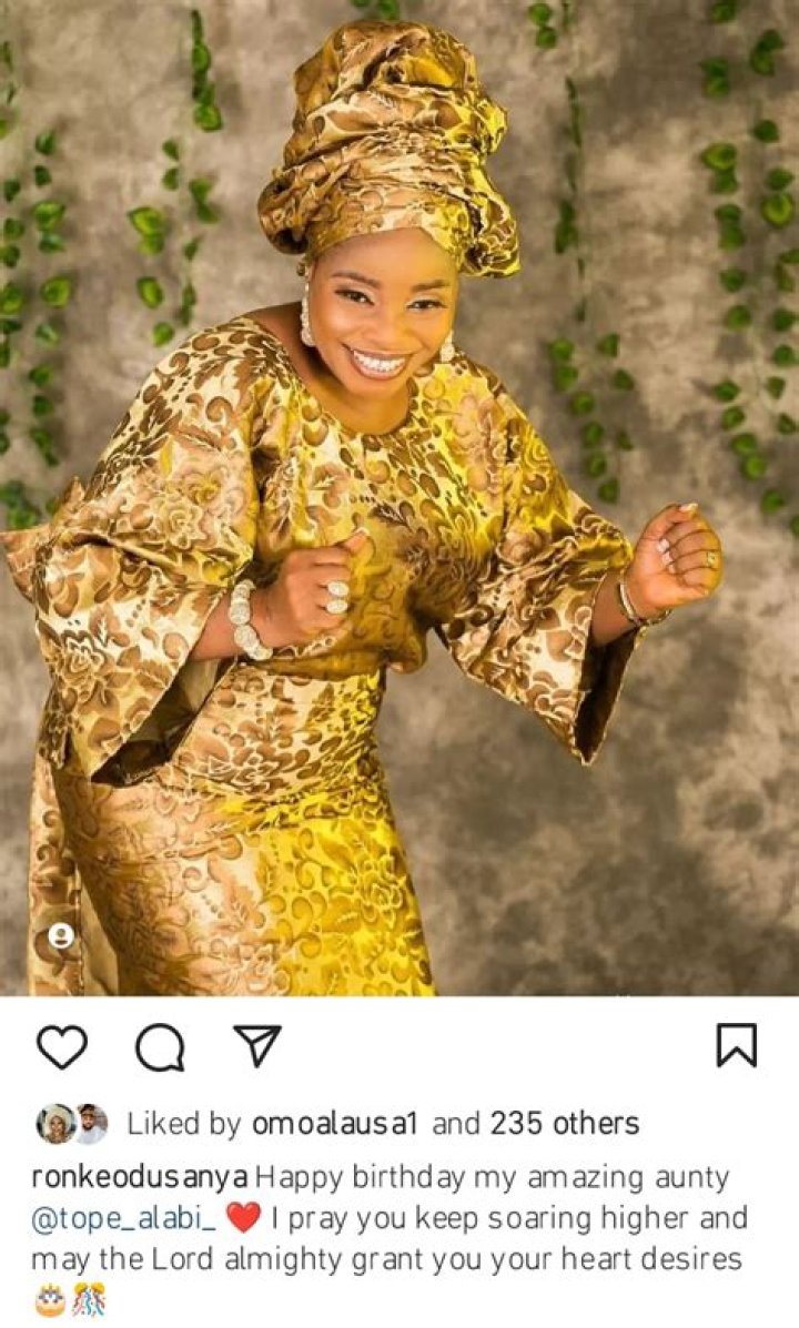 
Tope Alabi’s Birthday Is Celebrated By Femi Adebayo, Ronke Odusanya, And Others. 