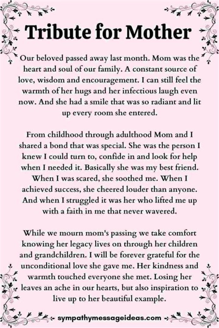 
Uche Penned A Tribute To Her Mother 